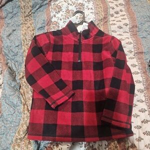 The Children's Place Red and Black Plaid Sweater